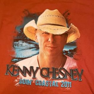 Vintage Kenny Cheney 2011 Goin Costal concert tee shirt sz medium